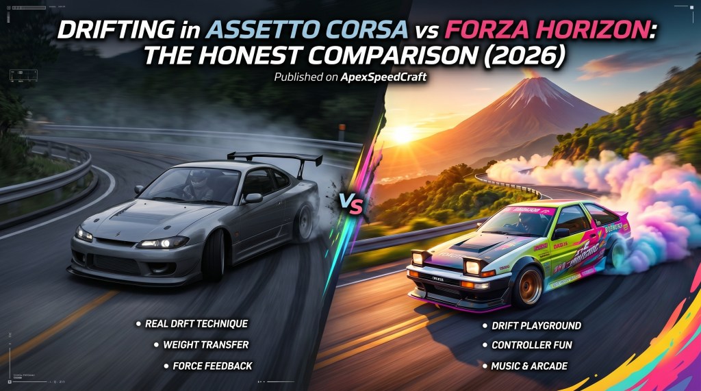 Drifting in Assetto Corsa vs Forza Horizon: The Honest Comparison&nbsp;(2026)